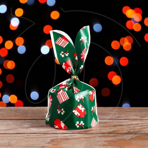 Пакет подарочный "Подарки" 13х23 см 9020889