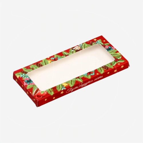 Коробка для шоколадной плитки "Пусть сбудутся мечты" 17х8х1,4 см 10531364