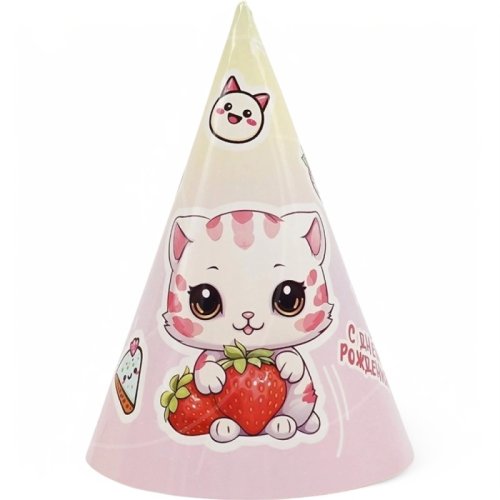 Колпак бумажный "Милый зверёк" 6 шт 770054