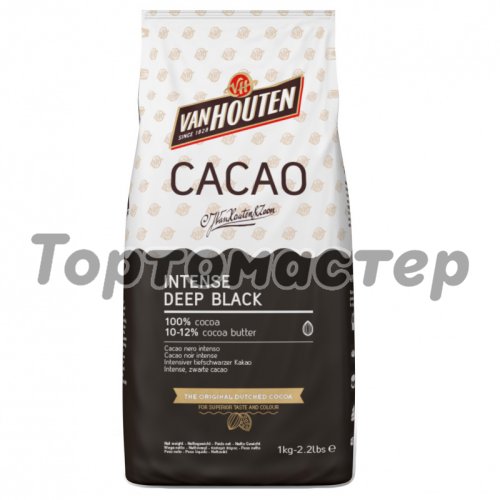 Какао-порошок VAN HOUTEN Алкализованный Чёрный 80 гр