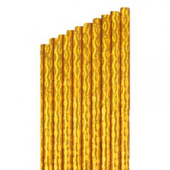 Бумажные трубочки Голографические Жёлтые 25 шт 2848811