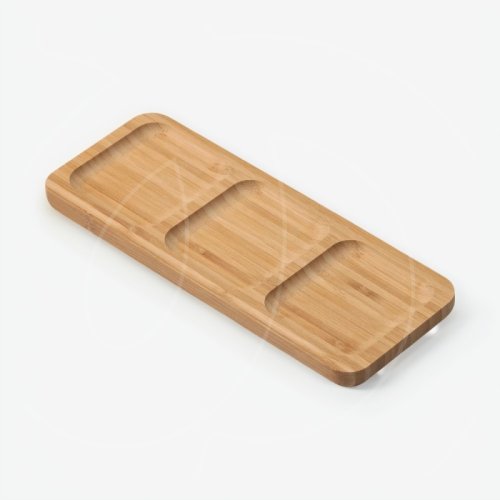 Блюдо для подачи бамбуковое 3 секции 25х9,5 см 2830686