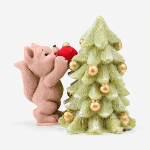 Фигурка из шоколадной глазури "Белочка и ёлка" SM6028