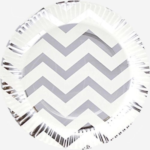 Тарелка бумажная "Зигзаг" Серебро 6 шт 1707270