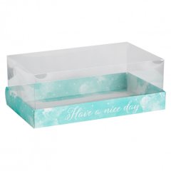 Коробка для сладостей с прозрачной крышкой "Хорошего дня" 22х8х13,5 см 4807278