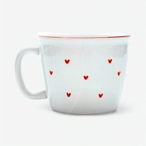 Кружка керамическая "Сердечки" 400 мл 10654697