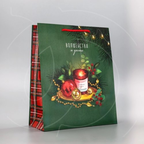 Пакет бумажный "Уютный Новый год" 18х23х10 см 10911819