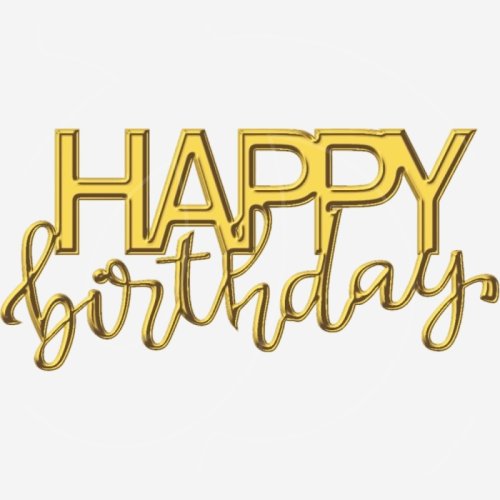 Топпер декоративный акриловый "Happy birthday" Золото 9х5 см ТСК414, 240 ₽ Топпер декоративный акриловый "Happy birthday" Золото 9х5 см ТСК414