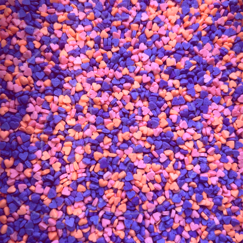 Посыпка кондитерская "Сердечки неон" 50 г 390/20