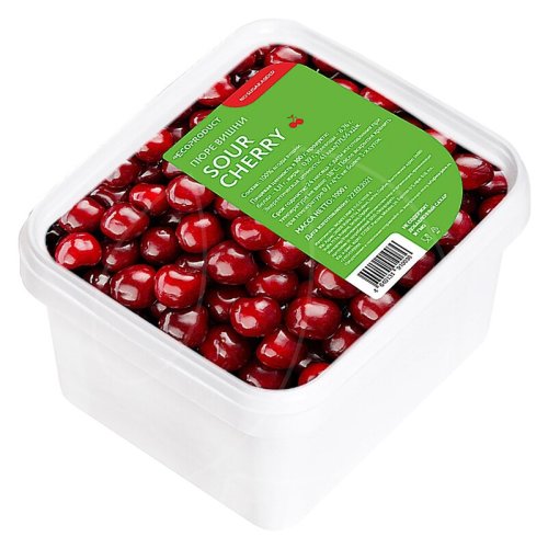 Пюре замороженное без сахара Экопродукт Вишня 1 кг 