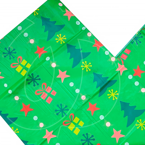 Бумага упаковочная Тишью "Ёлочки" Зелёная 10 шт БТ-27	