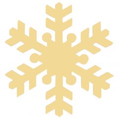 Топпер декоративный акриловый Снежинка Золотая 5 см 3 шт 