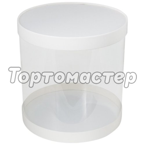 Коробка для торта тубус Белая 18х18 см 022600