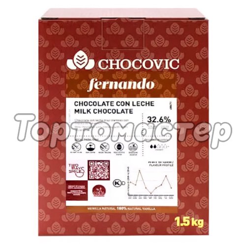 Шоколад молочный Chocovic "Fernando" 32,6 % 1,5 кг CHM-T19CHVC-69B