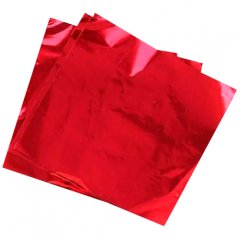 Фольга для конфет обёрточная Красная 10х10 см 100 шт ФК-5