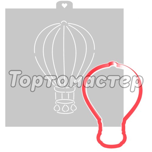 Вырубка пластиковая и трафарет LUBIMOVA Воздушный шар