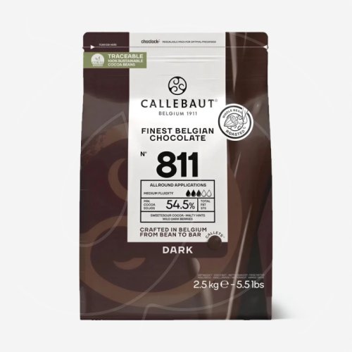 Шоколад тёмный CALLEBAUT 54,5% 1 кг (Заводская упаковка) 811NV-595,  811-RT-U71