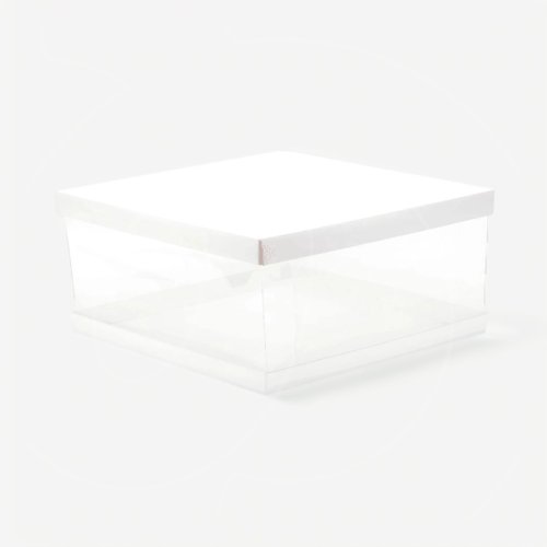 Коробка для торта с прозрачными стенками 30х30х12 см 