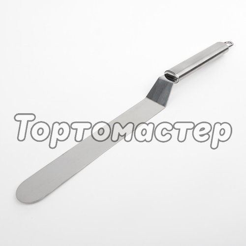 Лопатка (спатула) изогнутая с металлической ручкой 20 см 203654