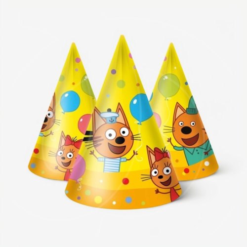 Колпак бумажный "Три кота" 6 шт 6014994