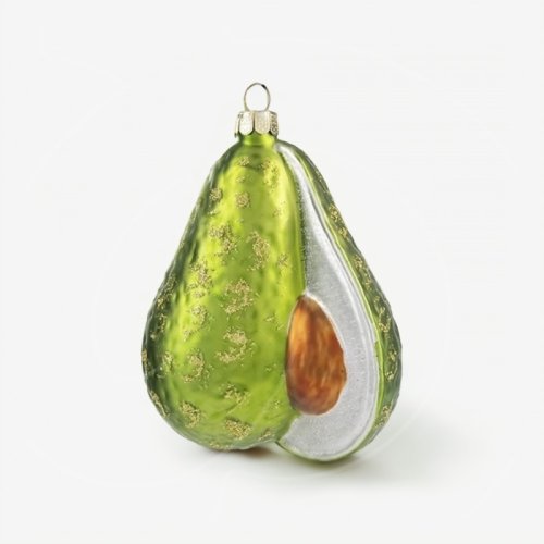 Игрушка ёлочная стеклянная "Авокадо" GLT501