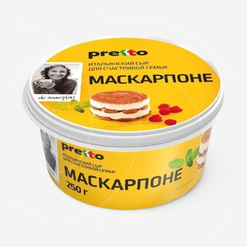 Сыр маскарпоне Pretto 80% 250 г* без маркировки