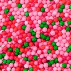 Посыпка декоративная шарики "Красно-малино-розово-зелёный" 2 мм 50 г tp20042