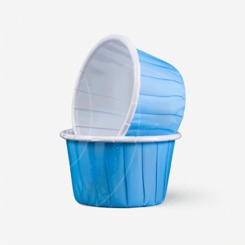 Капсула бумажная с подворотом Голубая D38 H30 10 шт 850075