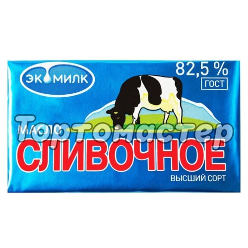 Масло сливочное несоленое Экомилк 82,5% 160 г 