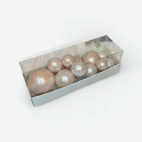 Набор фигурок из шоколадной глазури "Розовые шары" 