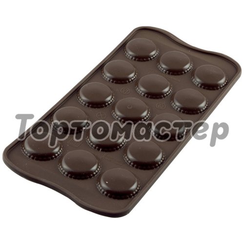 Форма силиконовая для шоколада Silikomart Макарон 15 шт SCG21