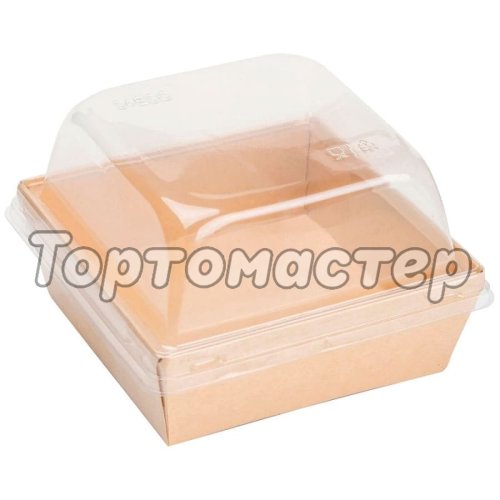 Упаковка для бенто-торта Крафт 17,5х17,5х9 см дно 14,5х14,5 см