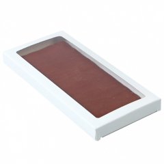 Коробка для шоколадной плитки с окошком Белая 17х8х1,4 см КУ-188