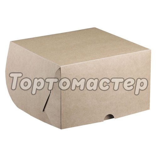 Коробка на 4 капкейка Крафт 16х16х10 см