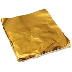 Фольга для конфет обёрточная Золото 10х10 см 100 шт ФК-1