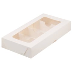 Коробка для дегустационных наборов тортов/пирожных Белый 25х13х4 см 070810
