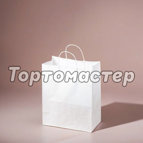 Пакет бумажный Белый с ручками 32х20х37 см 