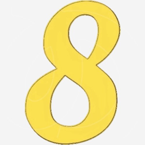 Топпер декоративный акриловый "Цифра 8 боковая" Золото 6,5 см ТСК358.8