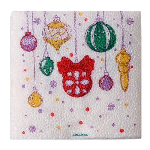 Салфетки бумажные "Новогодние шары" 20 шт 10374992