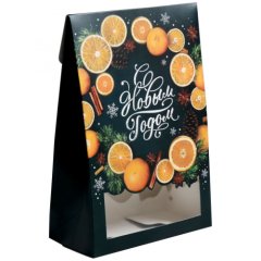 Коробка для сладостей с окном "С Новым годом!" 15х7х22 см 4310321