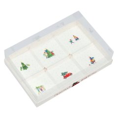 Коробка для сладостей с прозрачной крышкой Зимние рисунки 27х17,8х6,5 см 9901767