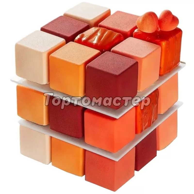 Купить подставка под торт кубик рубика белая 17,5х17,5 см в  интернет-магазине Тортомастер Москва