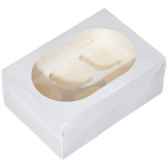 Коробка на 6 капкейков ForGenika Muf Pro Window White ForG MUF 6 PRO I W W